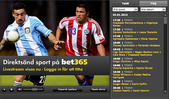 Bet365 Livestreaming Odds